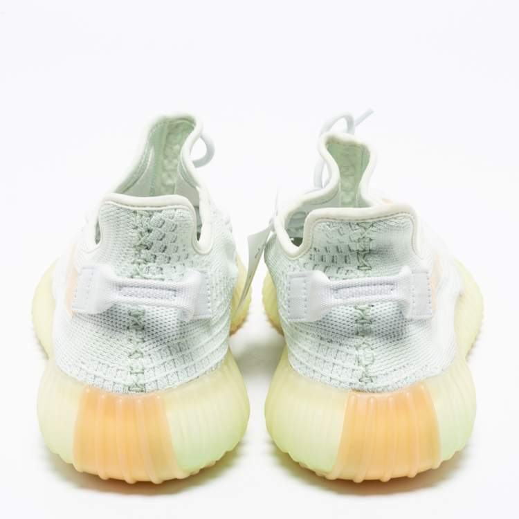 Pre Owned Yeezy x Adidas Mint Green Knit Fabric Boost 350 V2 Hyperspace Sneakers Size 46