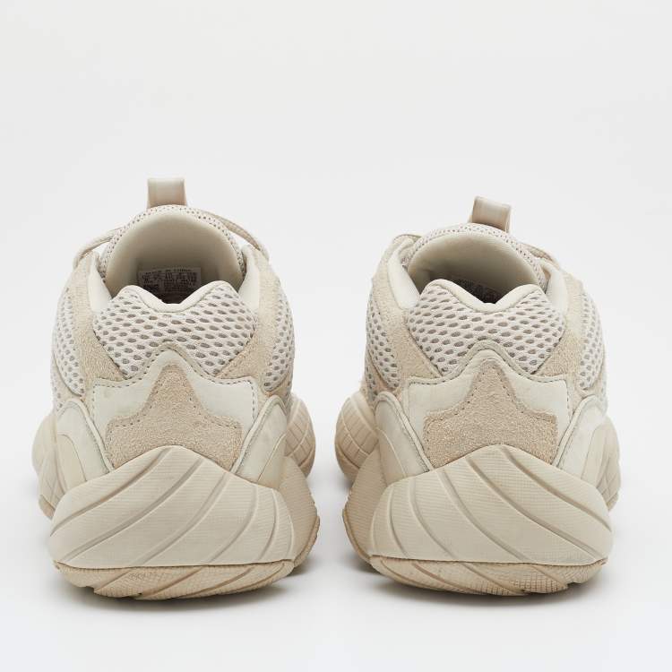 Pre Owned Yeezy x Adidas White Suede And Mesh Yeezy 500 Salt Low Top Sneakers Size 41 1/3