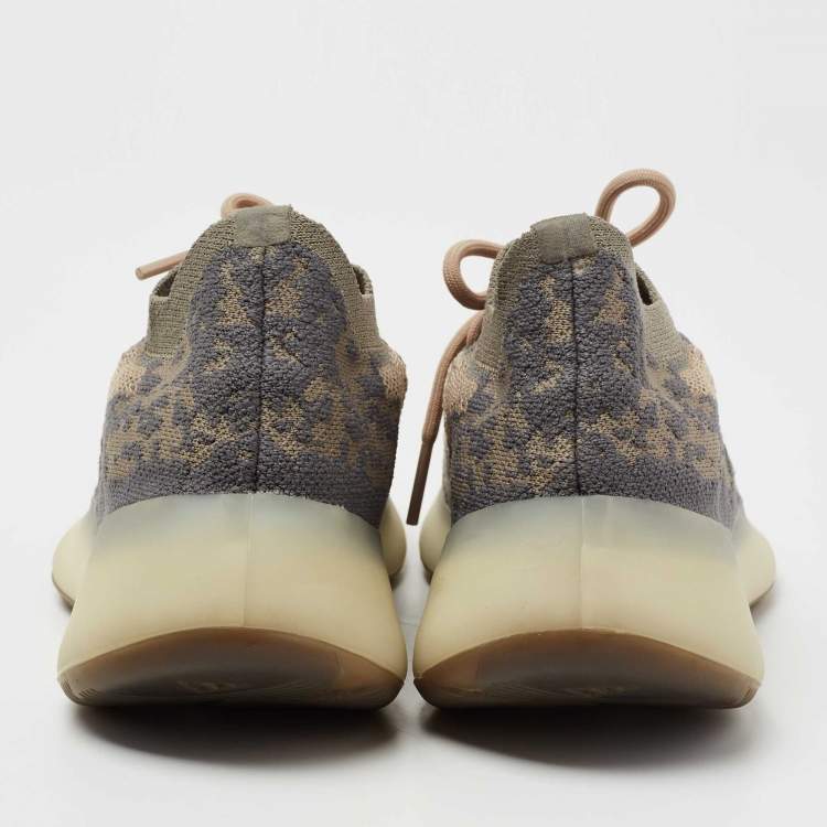 Pre Owned Yeezy x Adidas Grey Knit Fabric Boost 380 Mist Low-Top Sneakers Size 39 1/3