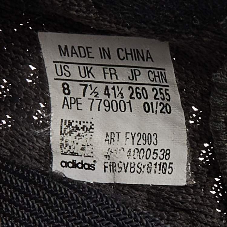 Pre Owned Yeezy x Adidas Dark Grey Knit Fabric Boost 350 V2 Cinder Low Top Sneakers Size 41 1/3