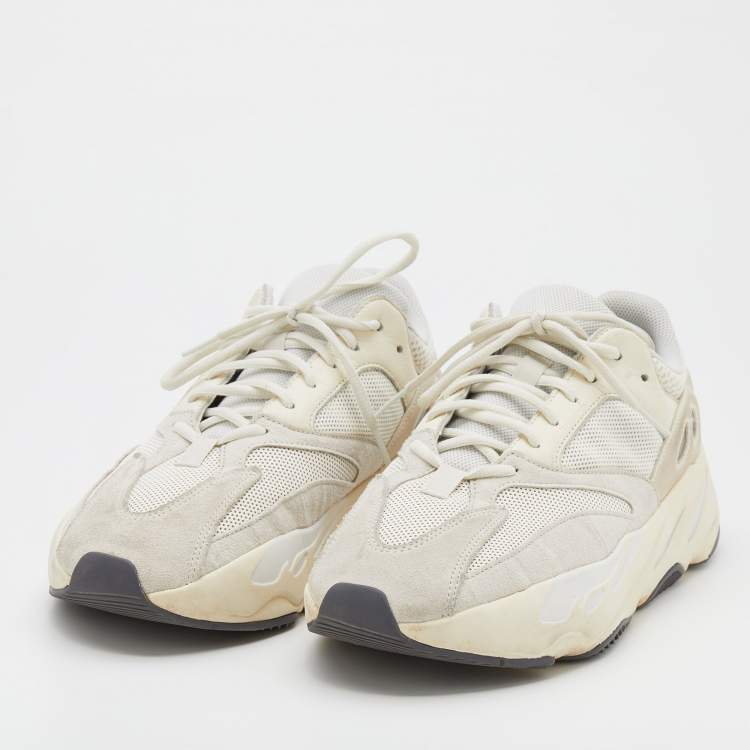 adidas Originals - Yeezy Boost 700 Suede, Leather and Mesh Sneakers - Off- white adidas Originals