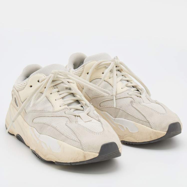 Pre Owned Yeezy x Adidas Off White Mesh and Suede Boost 700 Analog Sneakers Size 42