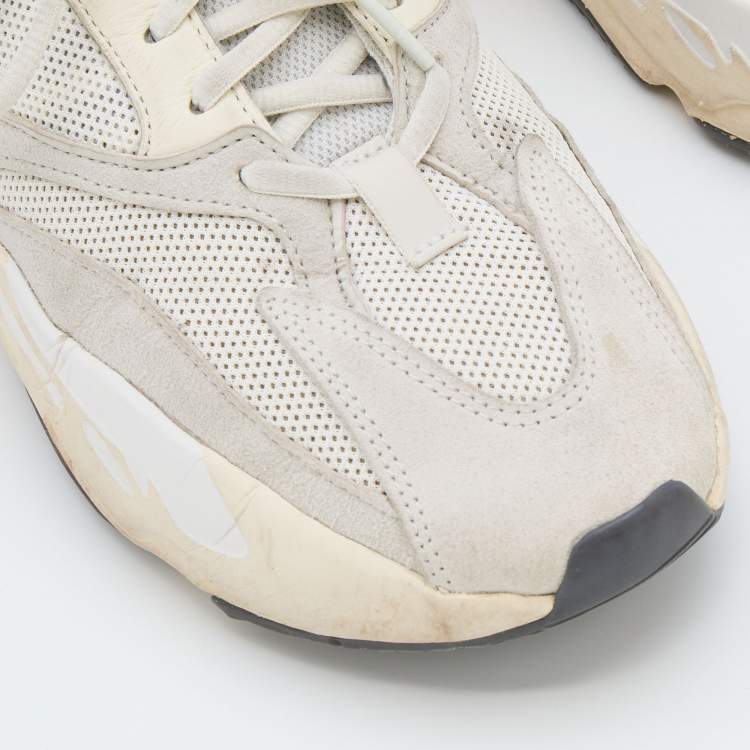 Pre Owned Yeezy x Adidas Off White Mesh and Suede Boost 700 Analog Sneakers Size 42