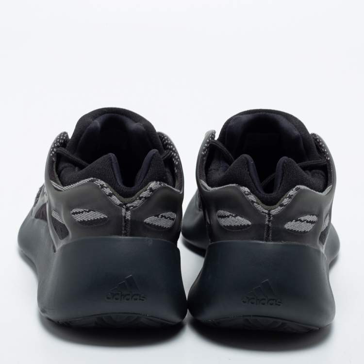Pre Owned Yeezy x Adidas Black/Grey Knit Fabric and Rubber Boost 700 V3 Alvah Sneakers Size 44