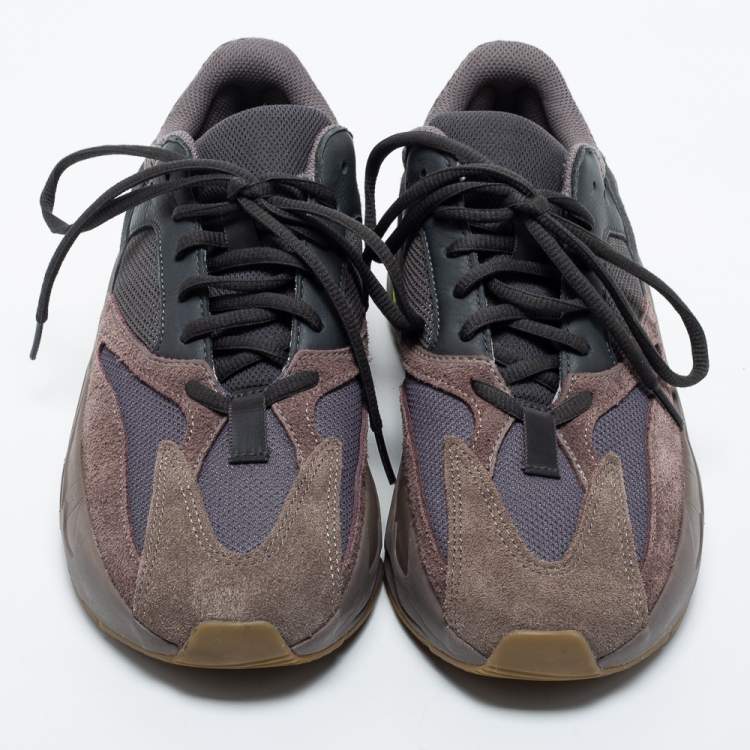 Pre Owned Yeezy x Adidas Multicolor Suede and Mesh Boost 700 Mauve Sneakers Size 40