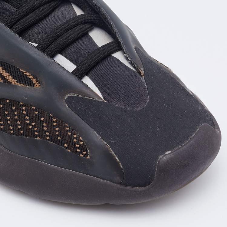 مملوكة مسبقًا Yeezy x Adidas Black/Brown Knit Fabric and Rubber Yeezy 700 Clay Brown Sneakers Size 40 2/3