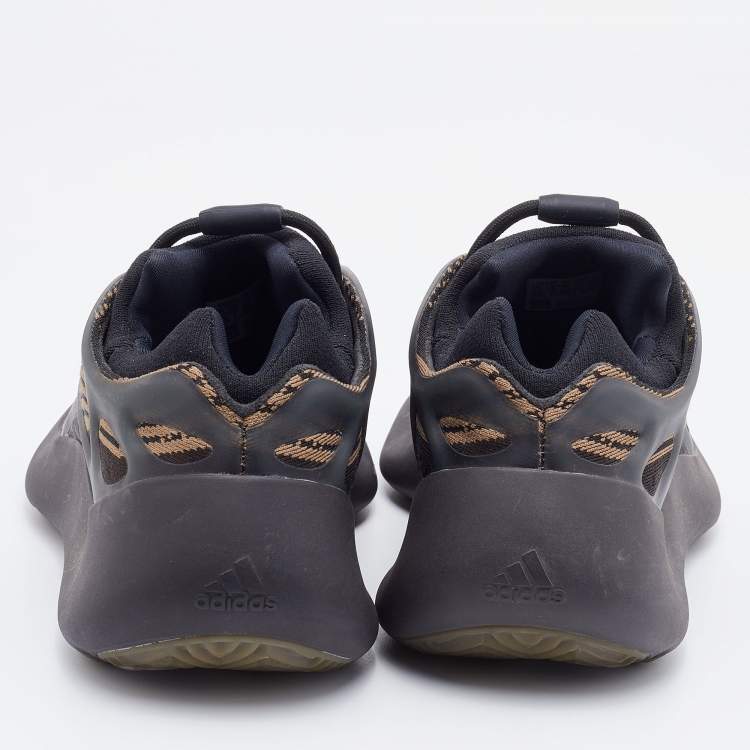 مملوكة مسبقًا Yeezy x Adidas Black/Brown Knit Fabric and Rubber Yeezy 700 Clay Brown Sneakers Size 40 2/3