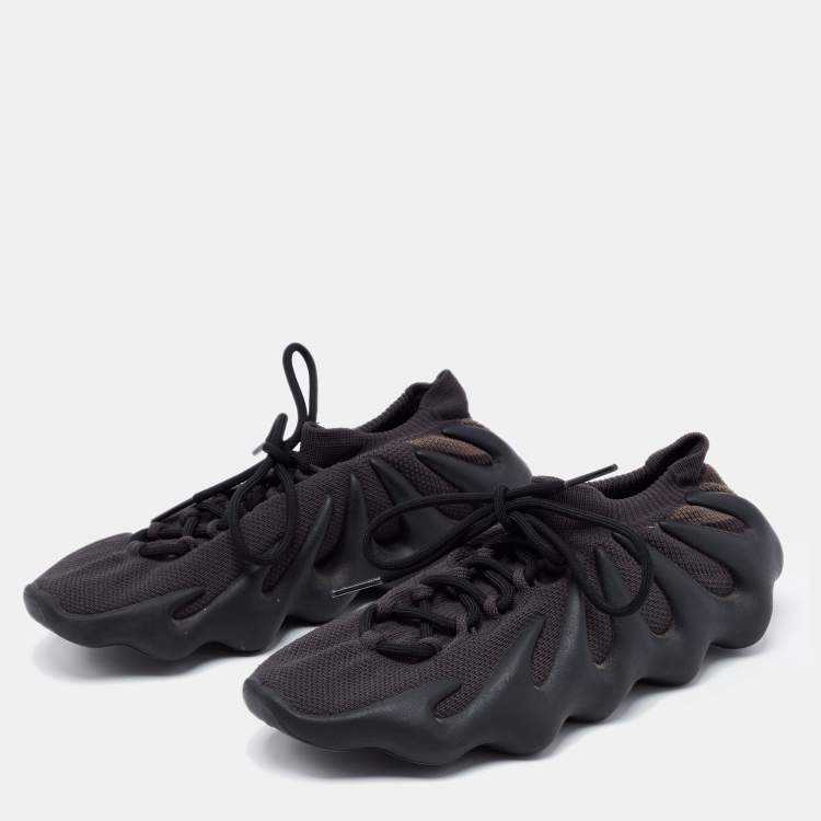 Pre Owned Yeezy x Adidas Black Knit Fabric 450 Dark Slate Sneakers Size 43 1/3