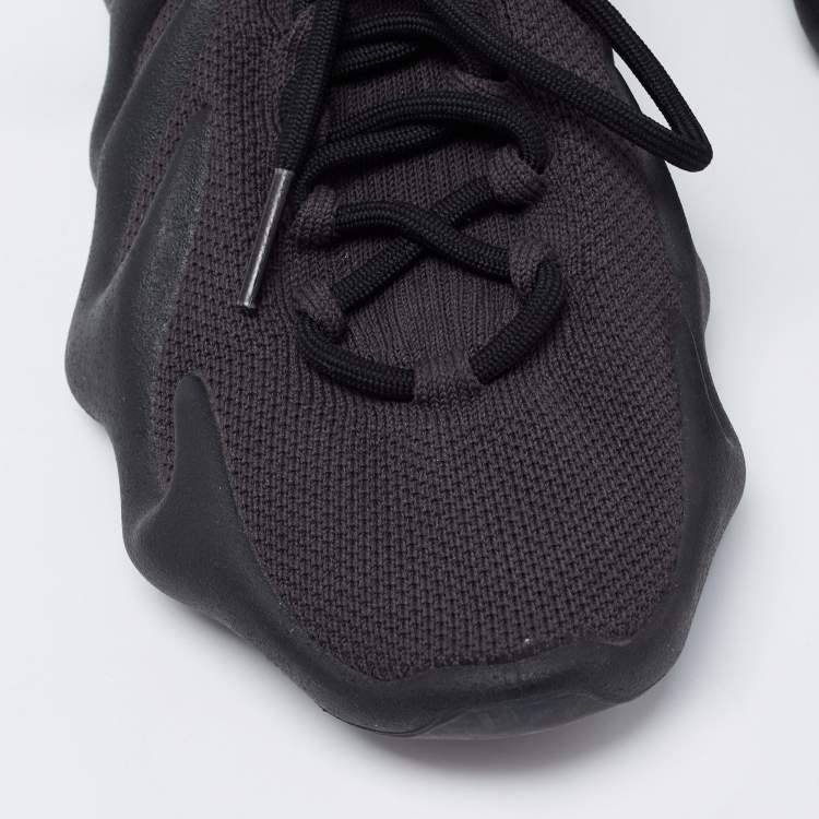 Pre Owned Yeezy x Adidas Black Knit Fabric 450 Dark Slate Sneakers Size 43 1/3