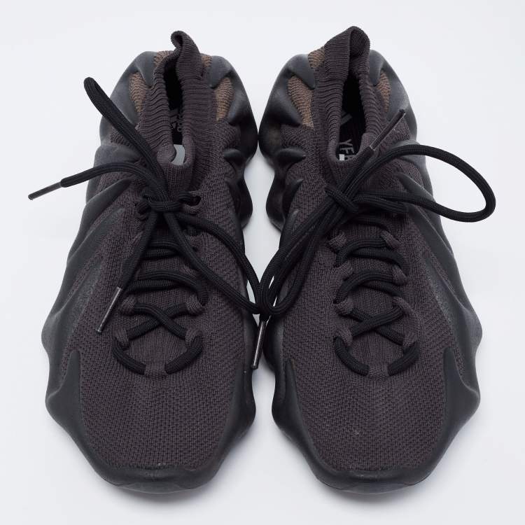 Pre Owned Yeezy x Adidas Black Knit Fabric 450 Dark Slate Sneakers Size 43 1/3