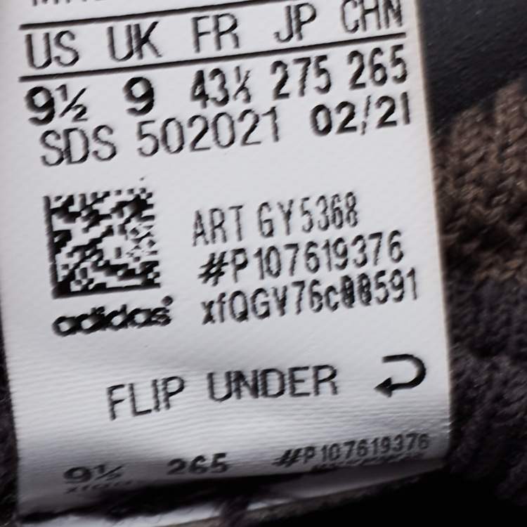 Pre Owned Yeezy x Adidas Black Knit Fabric 450 Dark Slate Sneakers Size 43 1/3