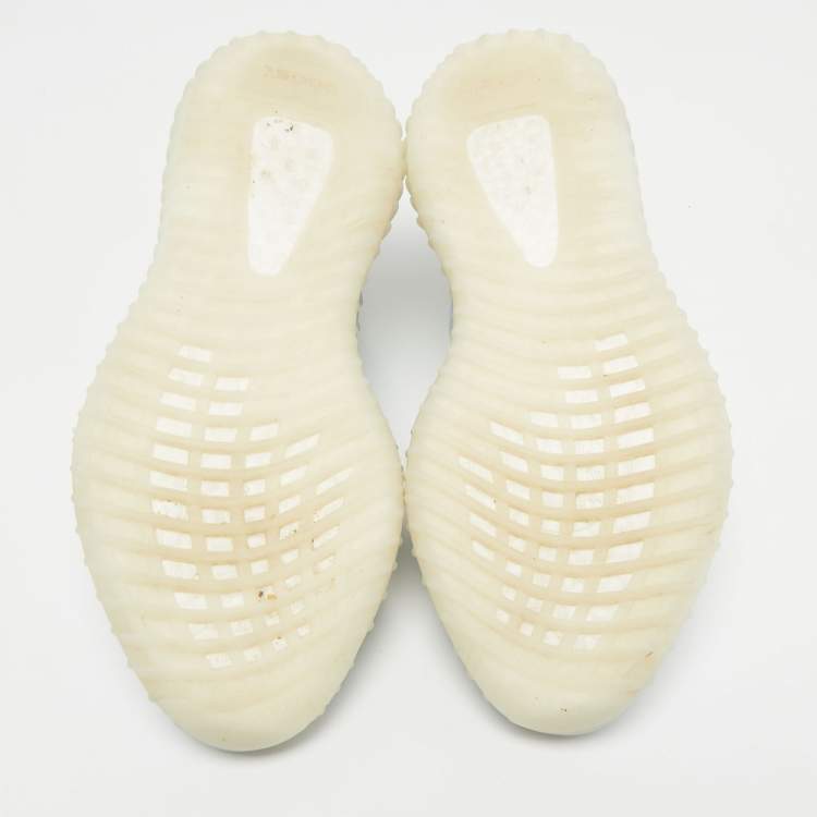 Pre Owned Yeezy x Adidas Light Blue Mesh Boost 350 V2 Mono Ice Sneakers Size 45 1/3