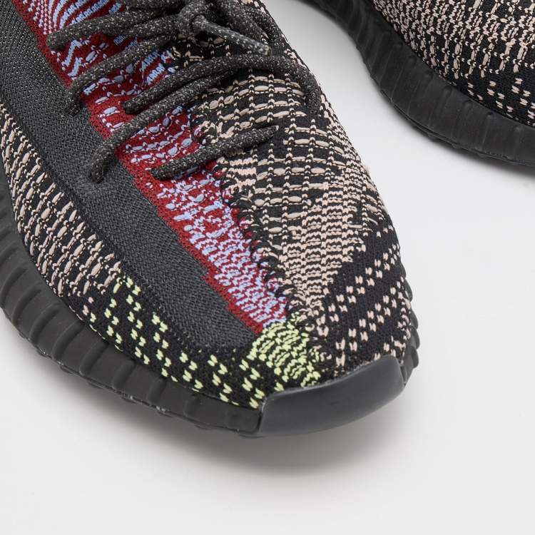 Pre Owned Yeezy x Adidas Multicolor Knit Fabric Boost 350 V2 Yecheil Non-Reflective Sneakers Size 46