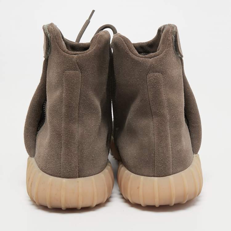 Pre Owned Yeezy x Adidas Brown Suede Boost 750 Light Brown Sneakers Size 44