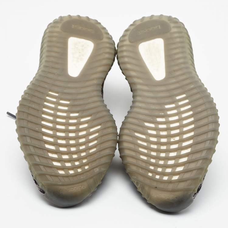 Pre Owned Yeezy x adiddas Grey Knit Fabric Boost 350 V2 Sneakers Size 40 2/3