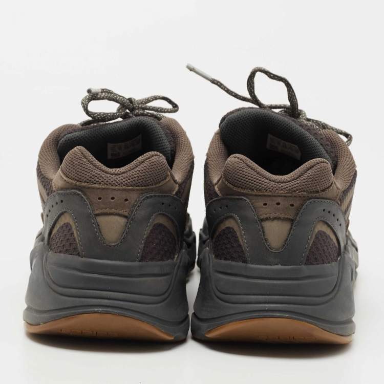 Pre Owned Yeezy x Adidas Grey Suede Boost 350 V2 Geode Sneakers Size 46