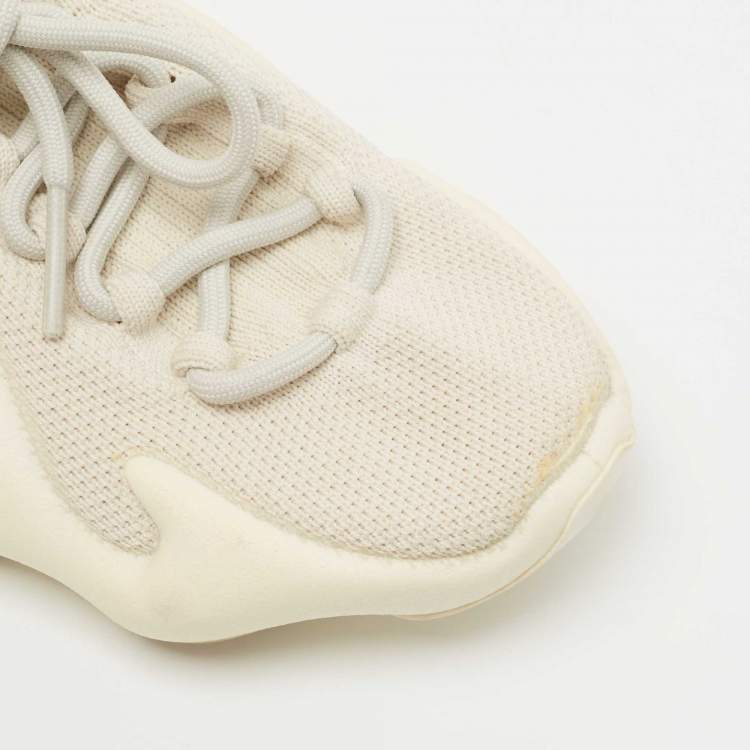Pre Owned Yeezy x Adidas Grey Knit Fabric Yeezy 450 Cloud White Sneakers Size 39 1/3