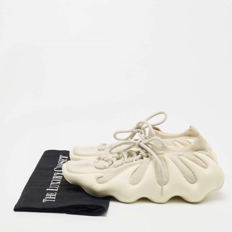 Pre Owned Yeezy x Adidas Grey Knit Fabric Yeezy 450 Cloud White Sneakers Size 39 1/3