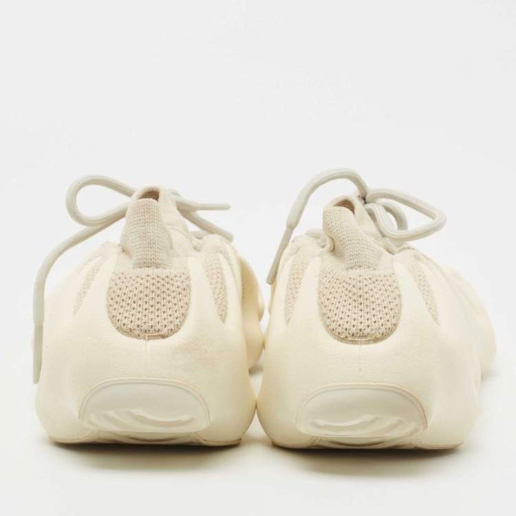 Pre Owned Yeezy x Adidas Grey Knit Fabric Yeezy 450 Cloud White Sneakers Size 39 1/3