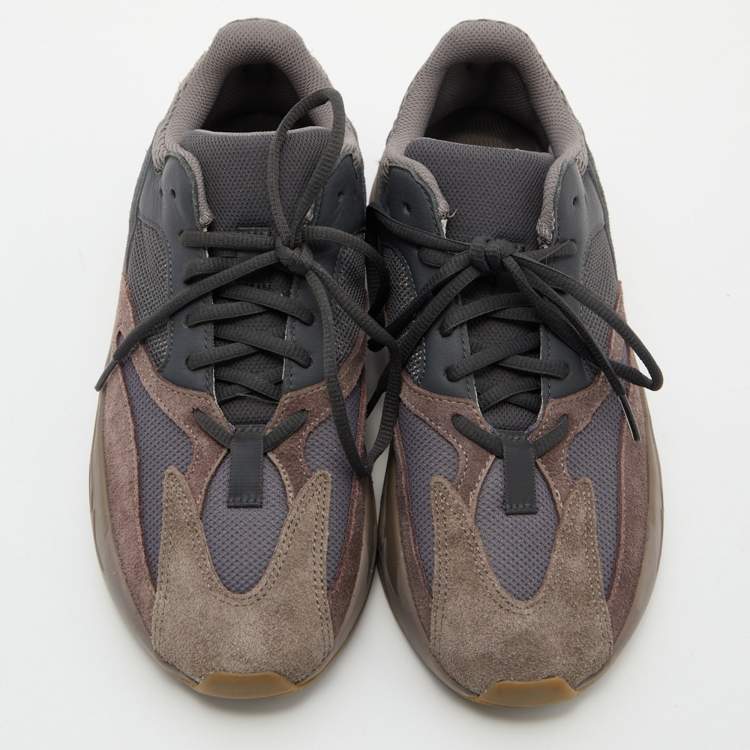 Pre Owned Yeezy x Adidas Multicolor Suede and Mesh Boost 700 Mauve Sneakers Size 41 1/3