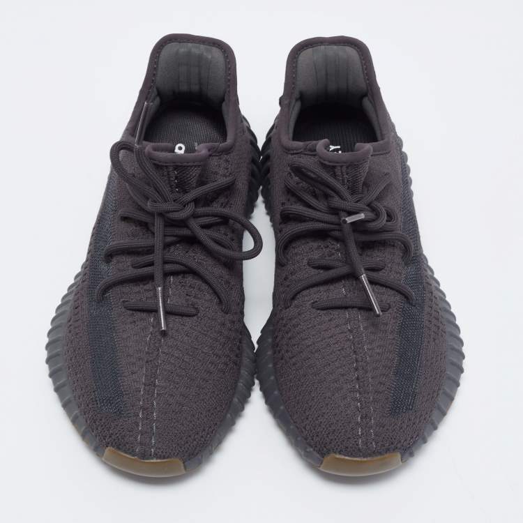 مملوكة مسبقًا Yeezy x Adidas Black Knit Fabric 350 V2 Cinder Sneakers Size 41 1/3