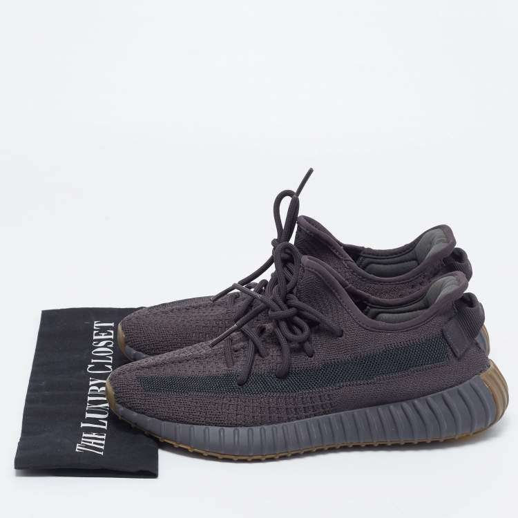 مملوكة مسبقًا Yeezy x Adidas Black Knit Fabric 350 V2 Cinder Sneakers Size 41 1/3