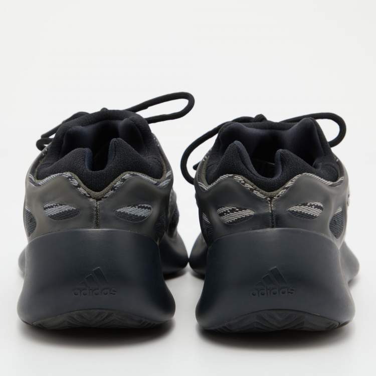 Pre Owned Yeezy x Adidas Black/Grey Knit Fabric and Rubber Boost 700 V3 Alvah Sneakers Size 42