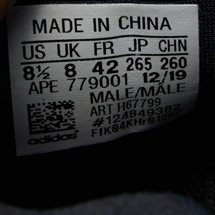 Pre Owned Yeezy x Adidas Black/Grey Knit Fabric and Rubber Boost 700 V3 Alvah Sneakers Size 42