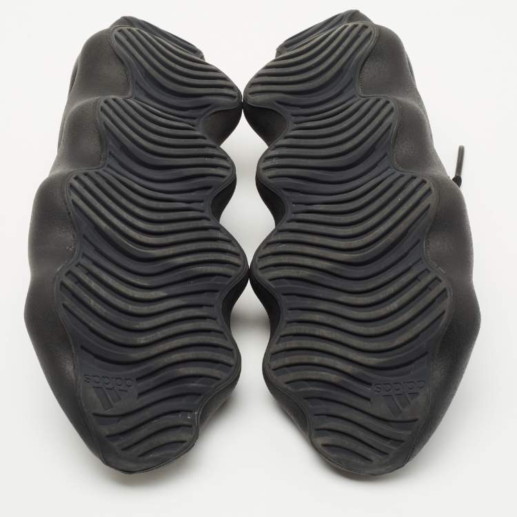 Pre Owned Yeezy x Adidas Dark Grey Knit Fabric Yeezy 450 Cloud White Sneakers Size 39 1/3