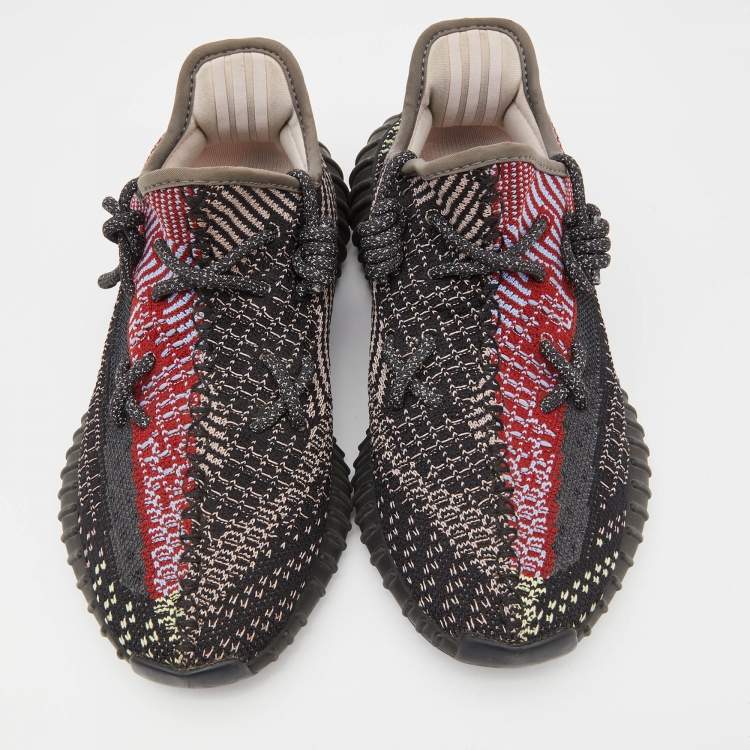 مملوكة مسبقًا Yeezy x Adidas Multicolor Knit Fabric Boost 350 V2 Yecheil (Non-Reflective) Sneakers Size 37 1/3