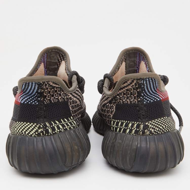 مملوكة مسبقًا Yeezy x Adidas Multicolor Knit Fabric Boost 350 V2 Yecheil (Non-Reflective) Sneakers Size 37 1/3