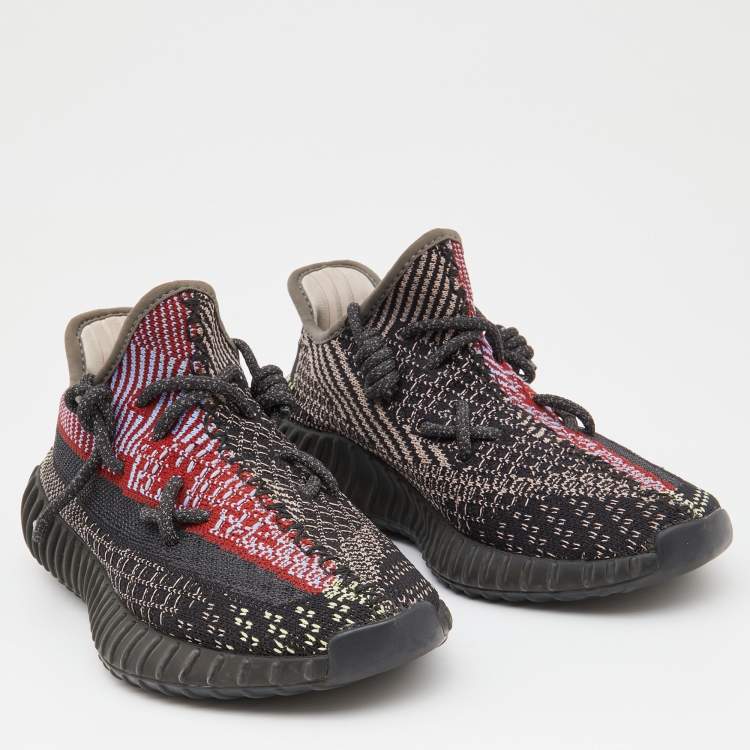 مملوكة مسبقًا Yeezy x Adidas Multicolor Knit Fabric Boost 350 V2 Yecheil (Non-Reflective) Sneakers Size 37 1/3