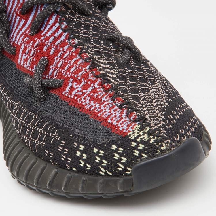 مملوكة مسبقًا Yeezy x Adidas Multicolor Knit Fabric Boost 350 V2 Yecheil (Non-Reflective) Sneakers Size 37 1/3