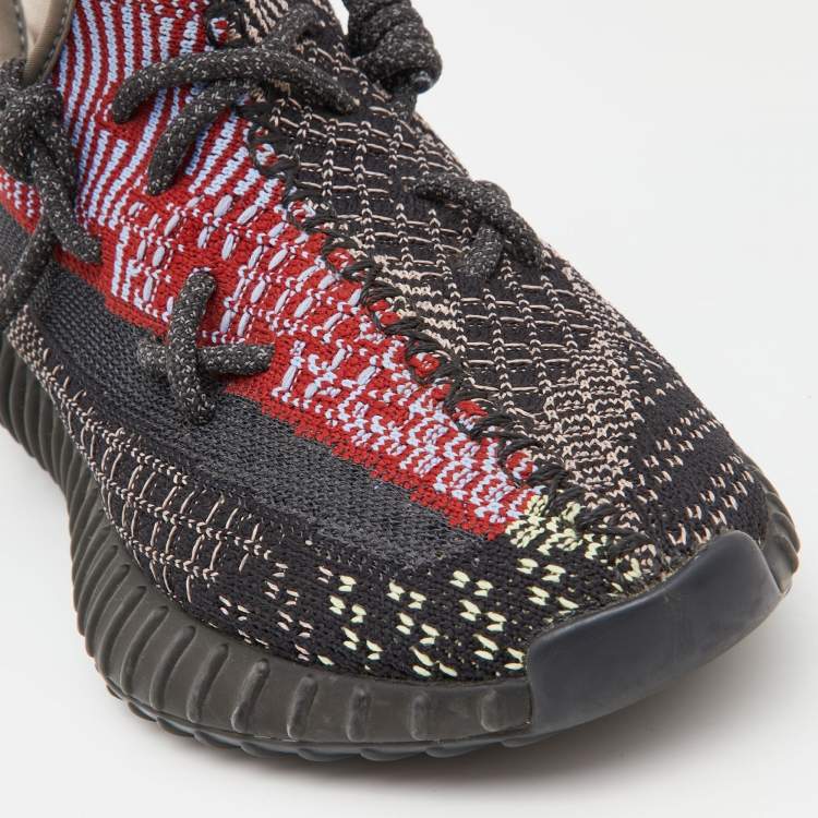 مملوكة مسبقًا Yeezy x Adidas Multicolor Knit Fabric Boost 350 V2 Yecheil (Non-Reflective) Sneakers Size 37 1/3