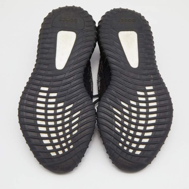 Pre Owned Yeezy x Adidas Black/Brown Knit Fabric Boost 350 V2 Mx-Rock Sneakers Size 40 2/3