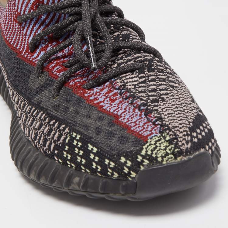 Pre Owned Yeezy x adiddas Multicolor Knit Fabric and Mesh 350-v2-Yecheil Sneakers Size 44
