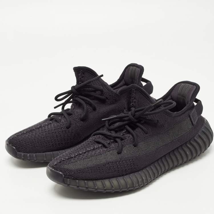 adidas Yeezy Black Knit Fabric Boost 350 V2 Onyx Sneakers Size 44