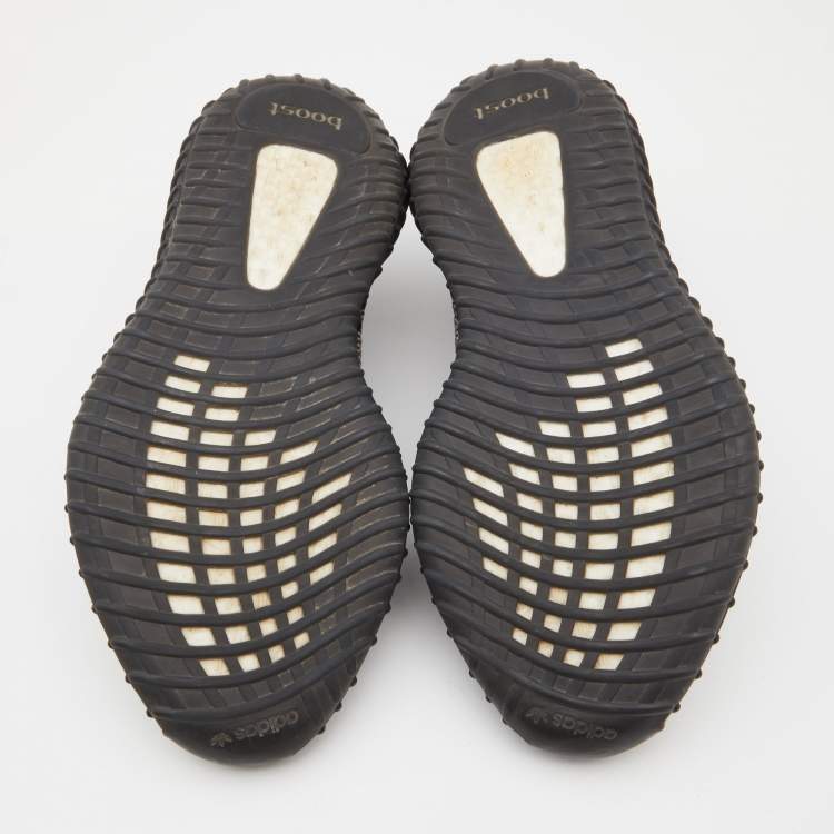 مملوكة مسبقًا Yeezy x Adidas Black Knit Fabric Boost 350 V2 Yecheil Sneakers Size 43 1/3