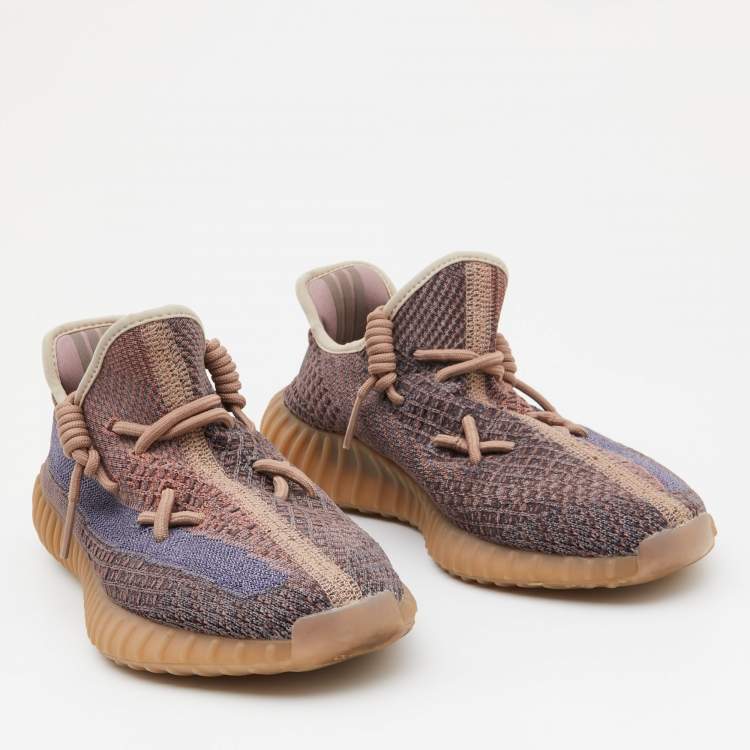 Pre Owned Yeezy x Adidas Multicolor Fabric Knit Boost 350 V2 Fade Sneakers Size 43 1/3
