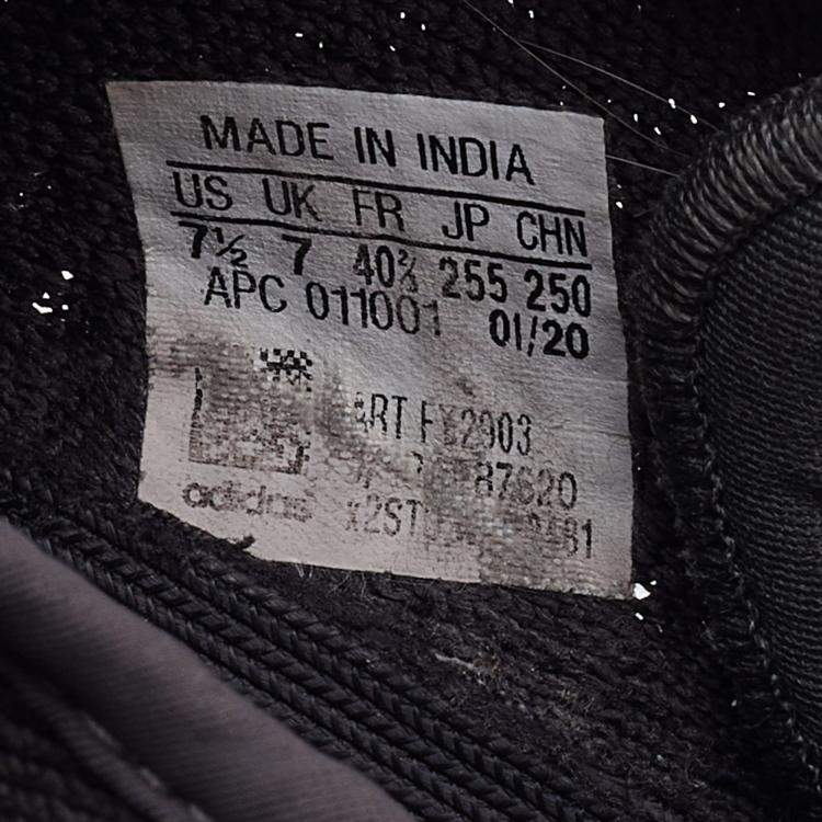 Pre Owned Yeezy x Adidas Black Knit Fabric Boost 350 V2 Cinder Sneakers Size 40 2/3