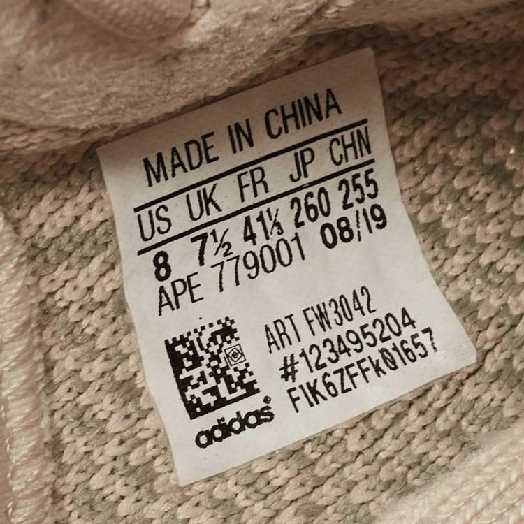Pre Owned Yeezy x Adidas Two Tone Knit Fabric Boost 350 V2 Citrin Sneakers Size 41 1/3
