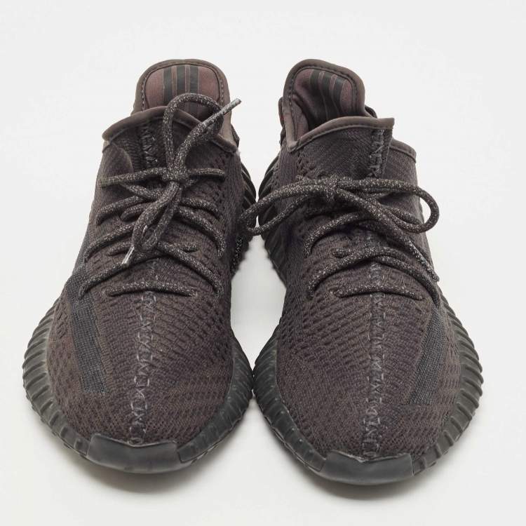 مملوكة مسبقًا Yeezy x Adidas Black Knit Fabric Boost-350-V2-onyx Sneakers Size 42 1/3