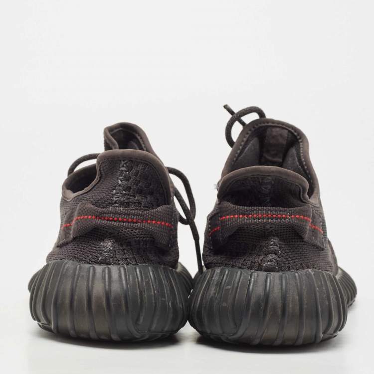 مملوكة مسبقًا Yeezy x Adidas Black Knit Fabric Boost-350-V2-onyx Sneakers Size 42 1/3