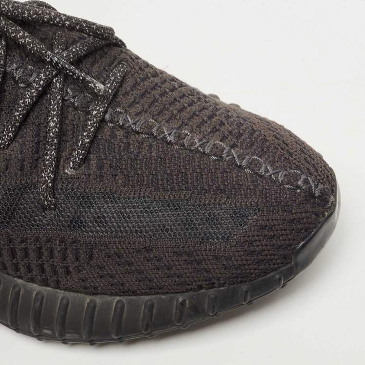 مملوكة مسبقًا Yeezy x Adidas Black Knit Fabric Boost-350-V2-onyx Sneakers Size 42 1/3