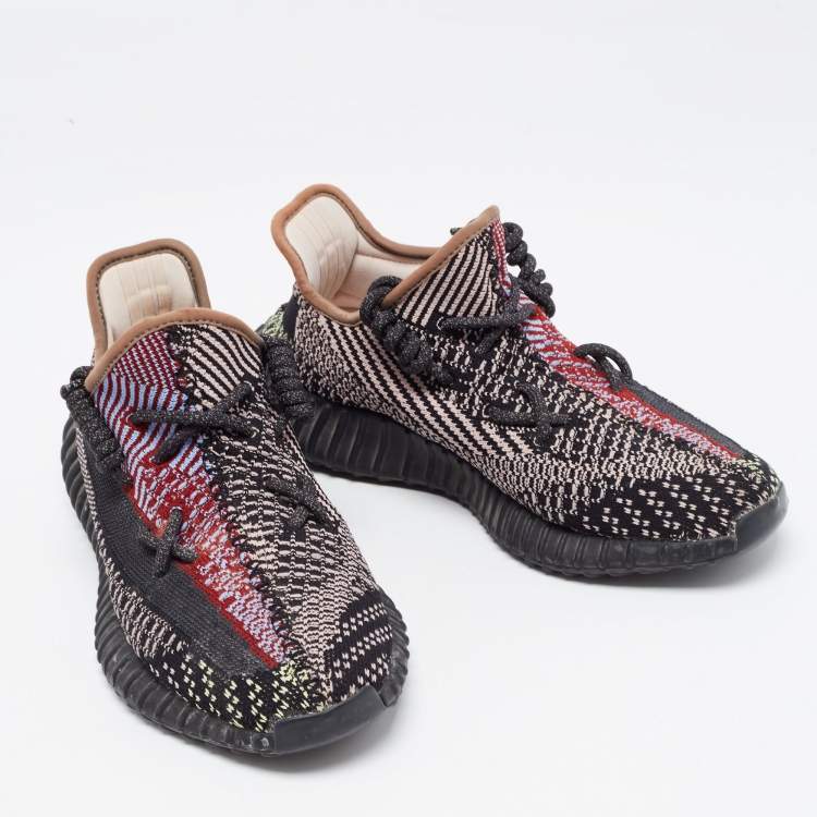 Pre Owned Yeezy x Adidas Multicolor Knit Fabric  Boost 350 V2 Yecheil Sneakers Size 41 1/3