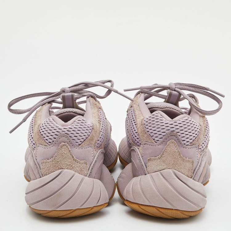Pre Owned Yeezy x Adidas Purple Mesh and Suede 500 Soft Vision Low Top Sneakers Size 40