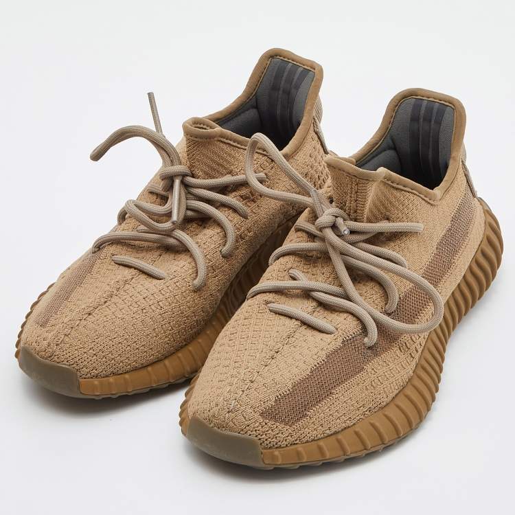 Yeezy x Adidas Brown Knit Fabric Boost 350 V2 Earth Sneakers Size