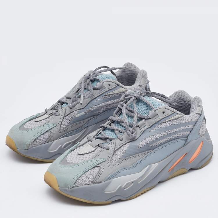 Yeezy x adidas Grey/Blue Suede and Mesh Boost 700 V2 Inertia