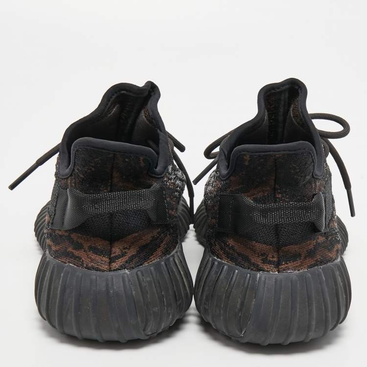 مملوكة مسبقًا Yeezy  X Adidas Black/Brown Knit Fabric Boost 350 V2 -Mx-Rock Sneakers Size 42