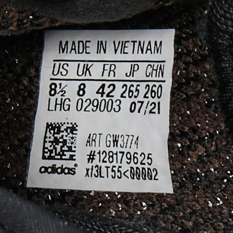 مملوكة مسبقًا Yeezy  X Adidas Black/Brown Knit Fabric Boost 350 V2 -Mx-Rock Sneakers Size 42